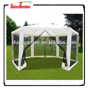 Stahlhexagonaler Gazebo im Freien mit Moskitonetz